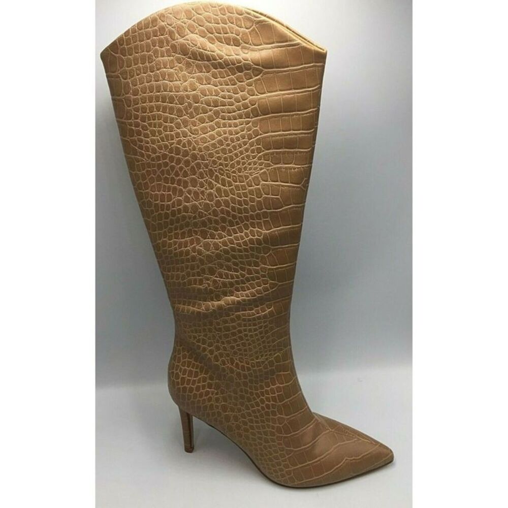 NINE WEST Womens Brown Snake Print Comfort Erli Stiletto Heeled Boots 6.5 M